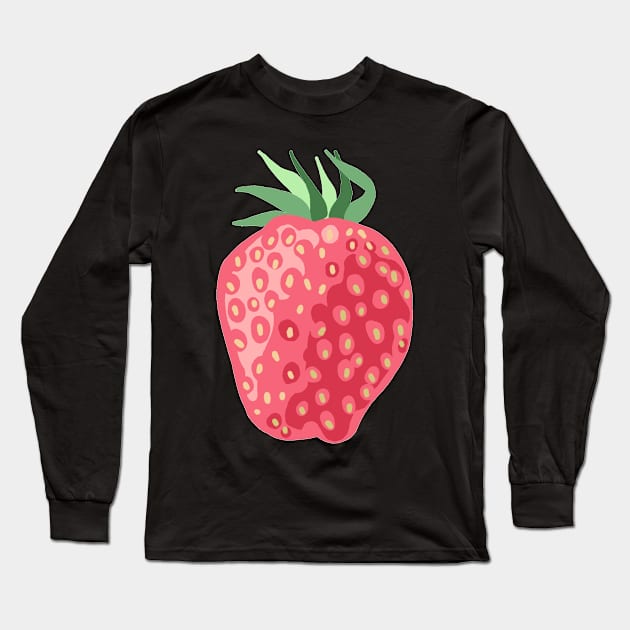 Strawberry pattern Long Sleeve T-Shirt by WoodlandElm